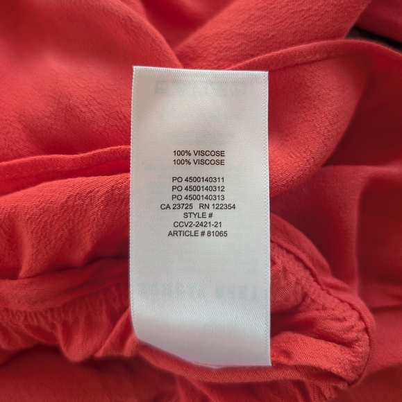 Aritzia Sunday Best Front Tie Blouse New Cropped Cerise Red Women's Small NWT - Picture 6 of 7